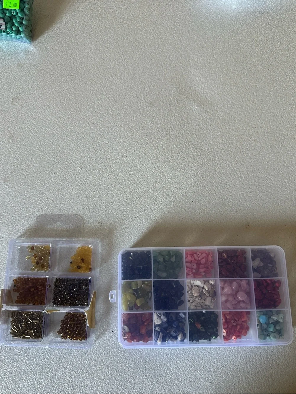 Beads with Multiple Compartments - Pink/Multicolor